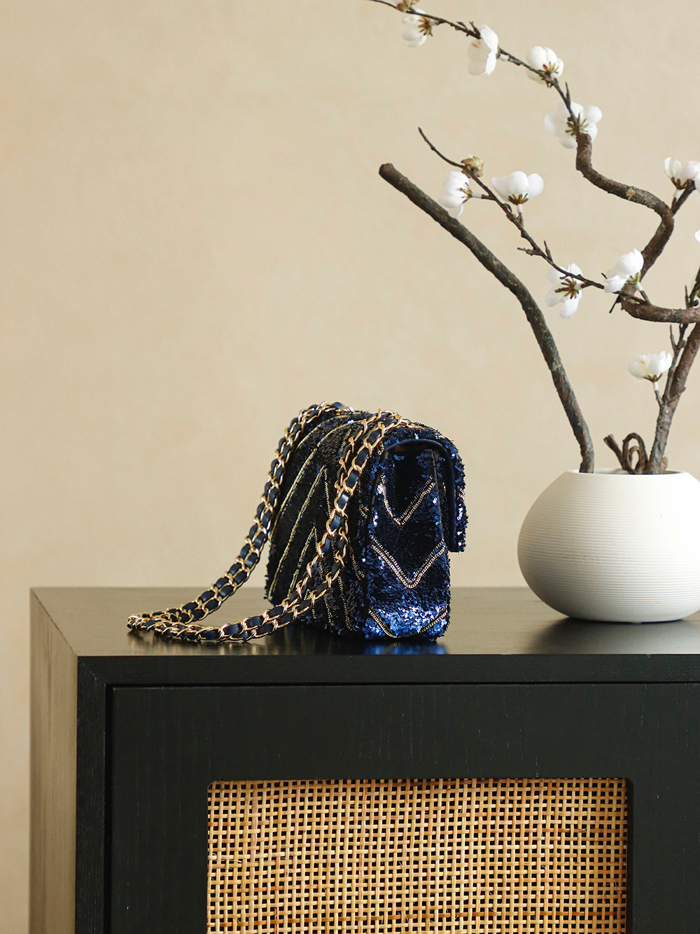 Chanel 26C Sequin Embroidered Flap Bag