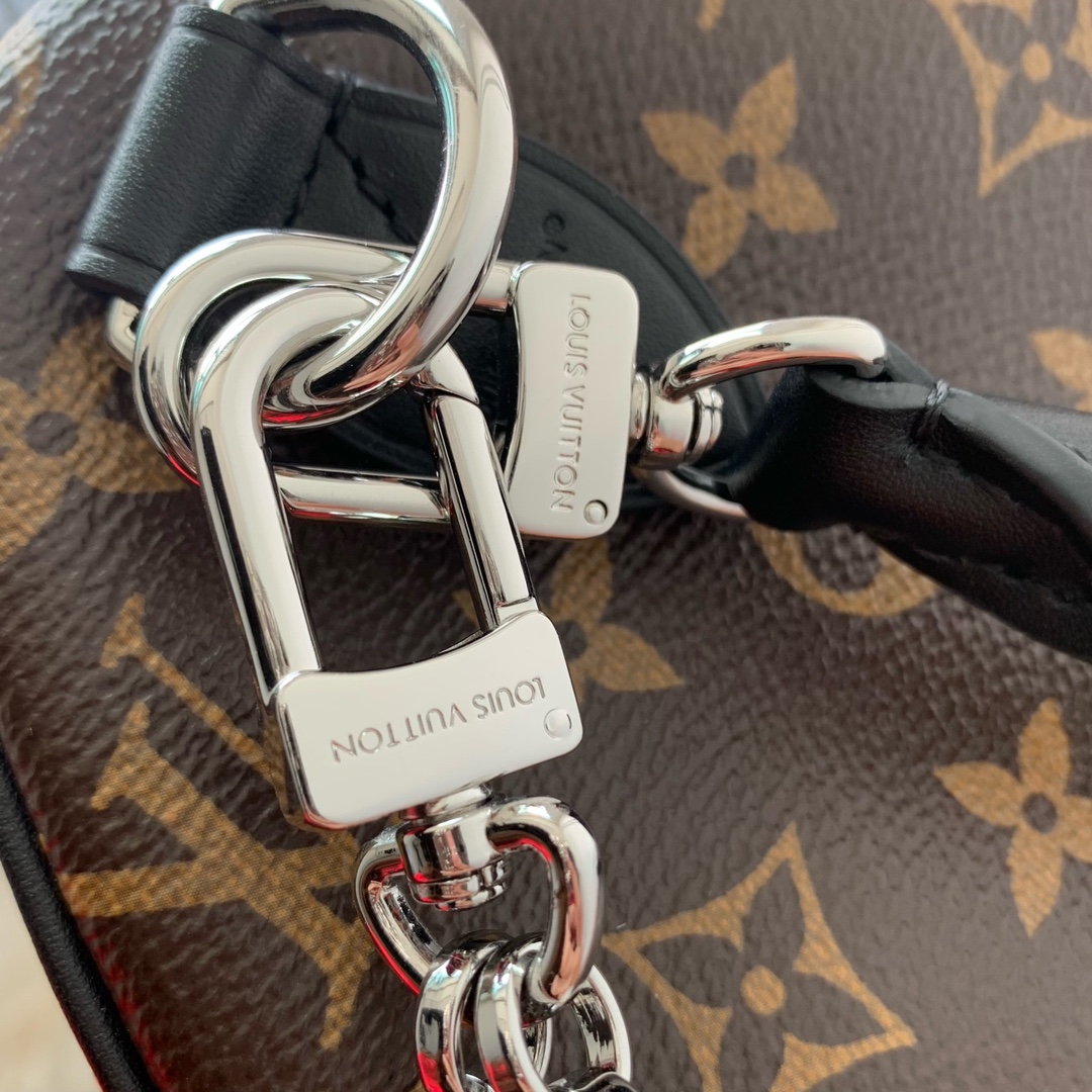 Louis Vuitton M12243 Speedy Soft 30 Dark Monogram Black