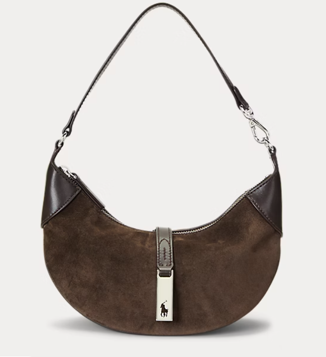Ralph Lauren Polo ID Suede Mini Shoulder Bag