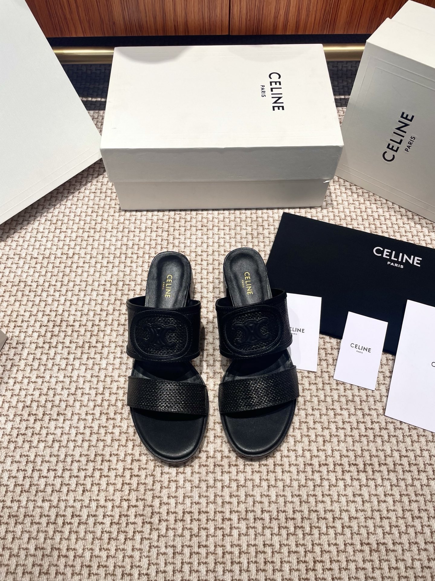 CELINE 2025 New Leather-Sole Sandals