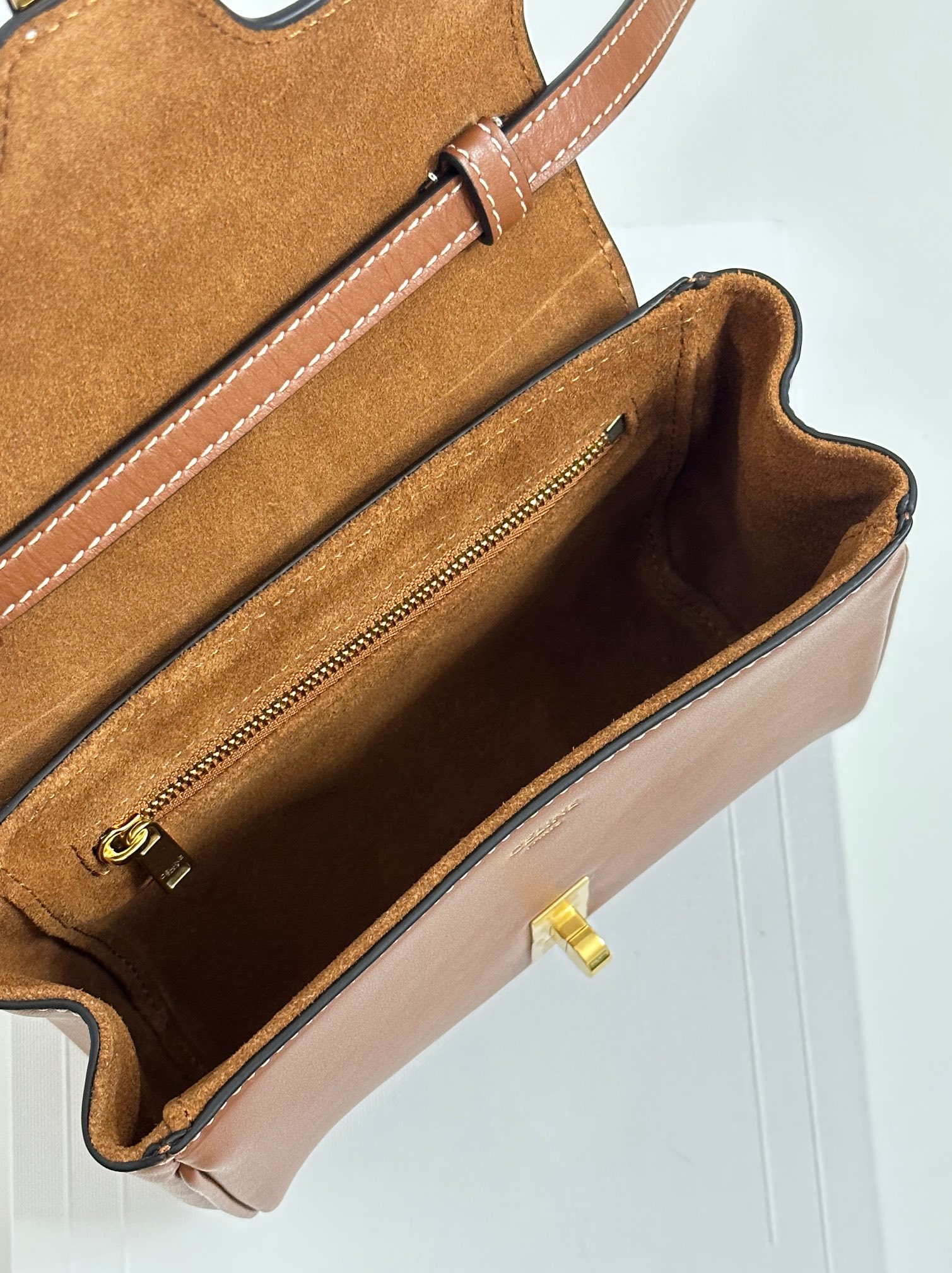 Celine Soft 16 Mini Bag in Caramel