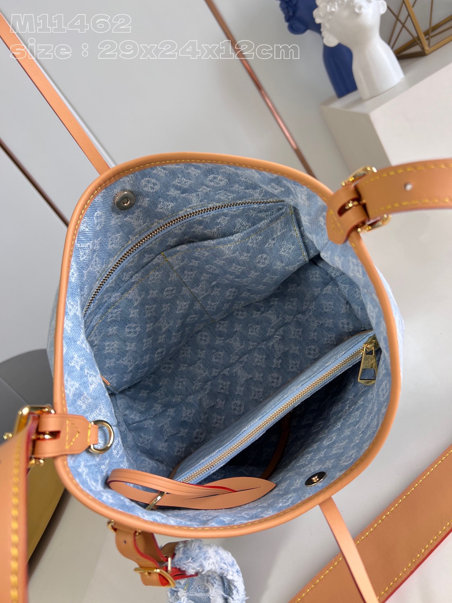 Louis Vuitton M11462 CarryAll PM Sky Blue Denim