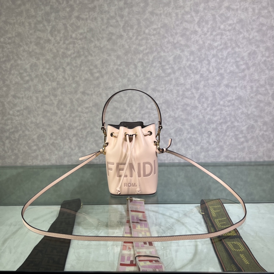 FENDI-Mon Tresor Mini Bucket Bag-Pink