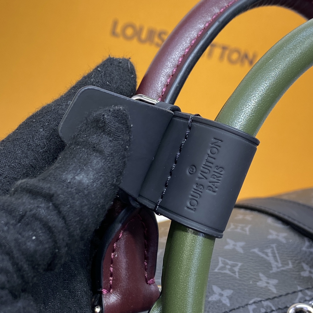 Vintage LV-Monogram Eclipse Keepall Bandouliere 50 Bag M56856 LV Auth 63543S