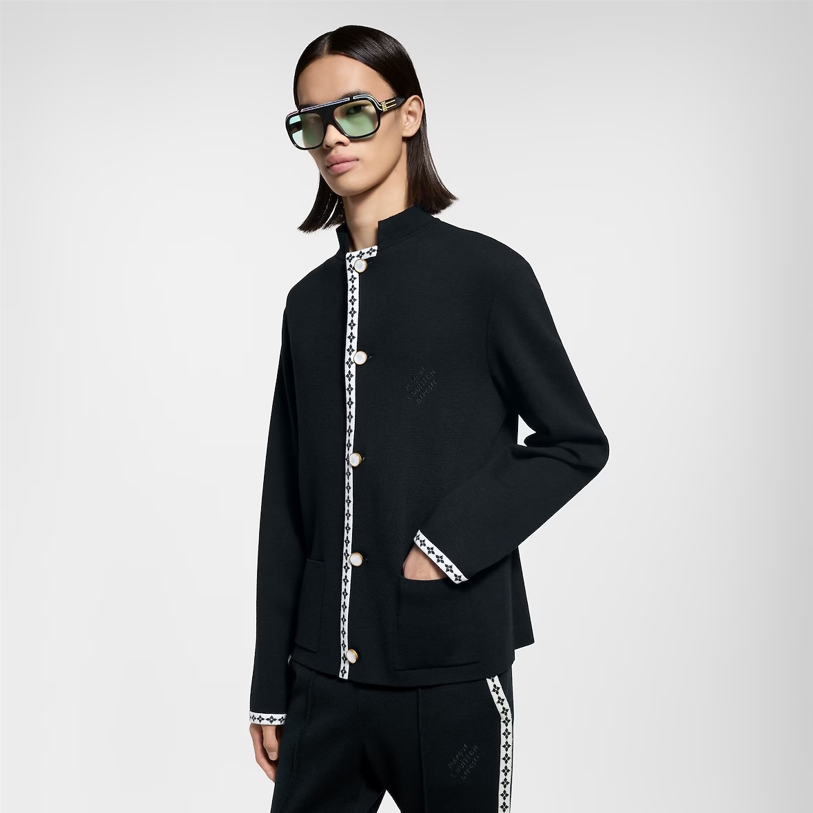 LV 1AGTLM Preppy Knitted Wool Blazer