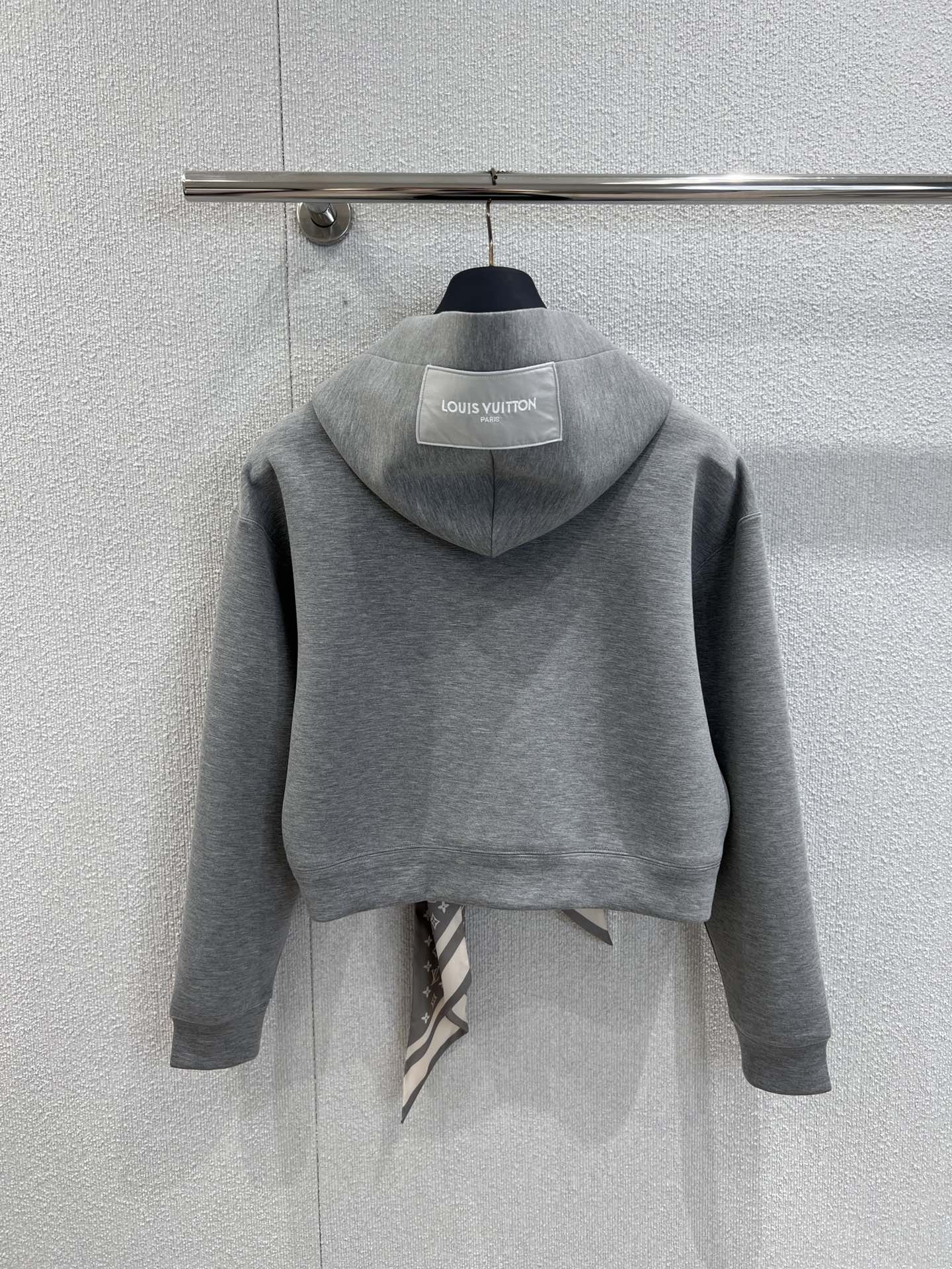 LV Cropped Monogram Scarf Hoodie