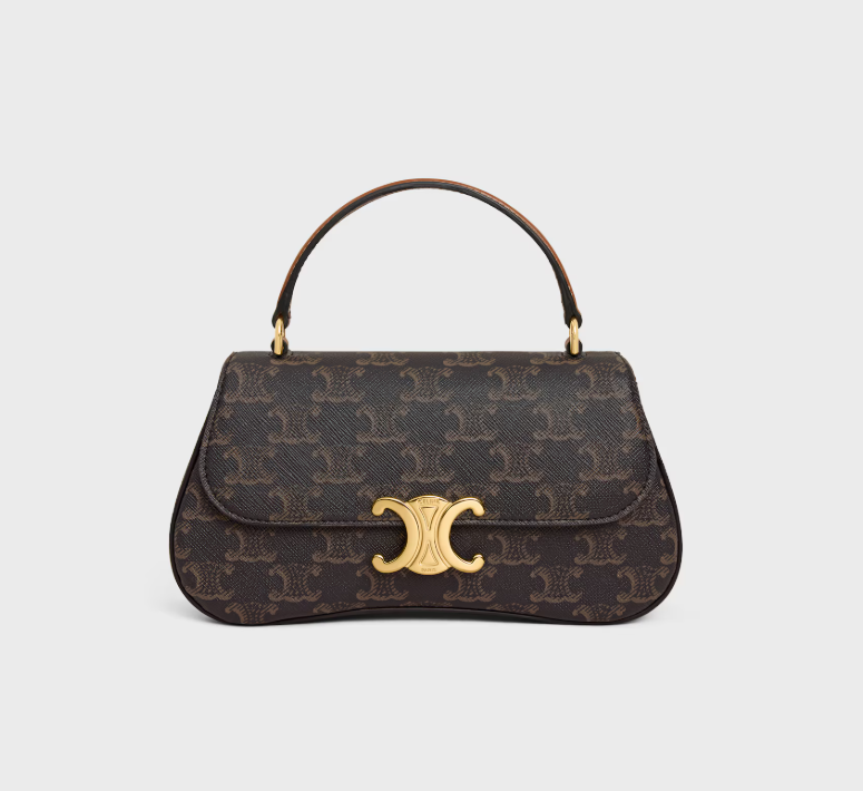 CELINE TEEN CELINE LOLA IN Triomphe Canvas and Calfskin