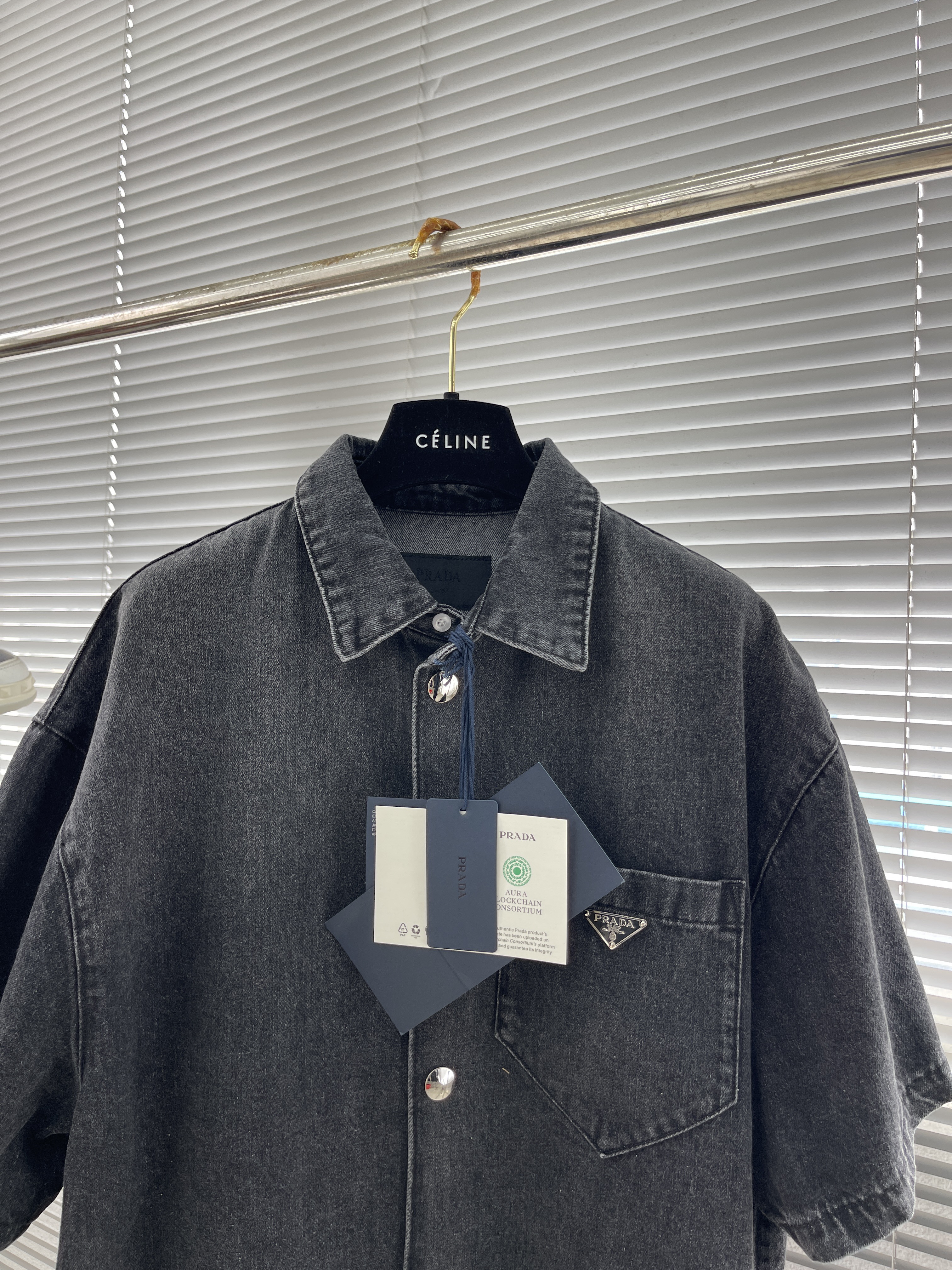 PRADA Logo Denim Shirt