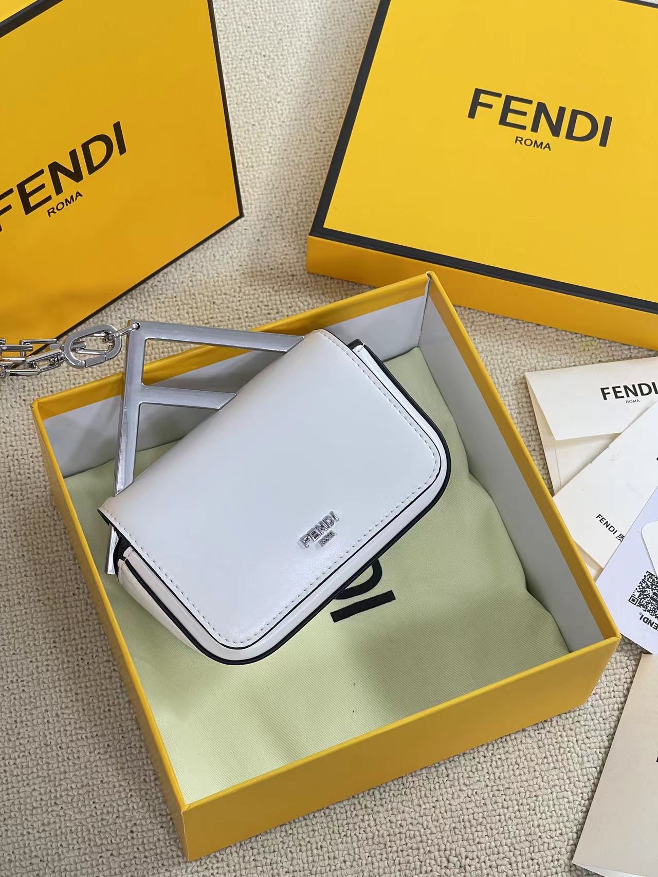 FENDI-First Nano Bag-White