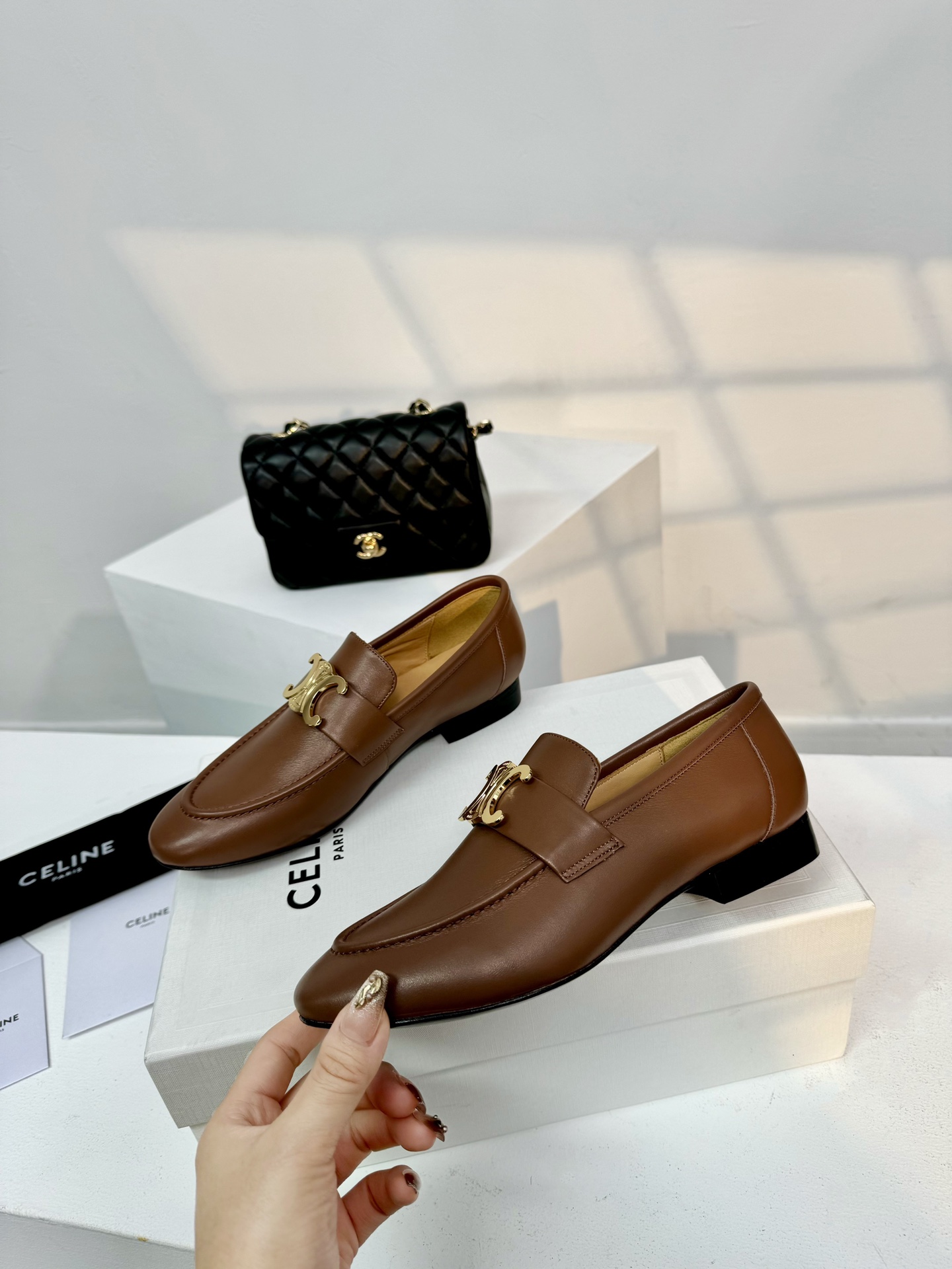 CELINE Loafers-brown