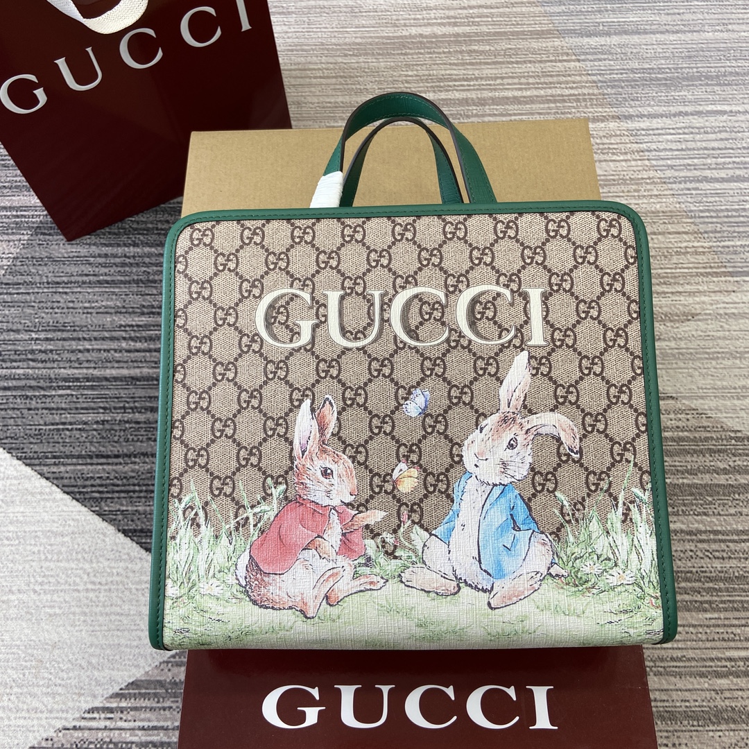 Gucci Kids Floral Print Tote Bag