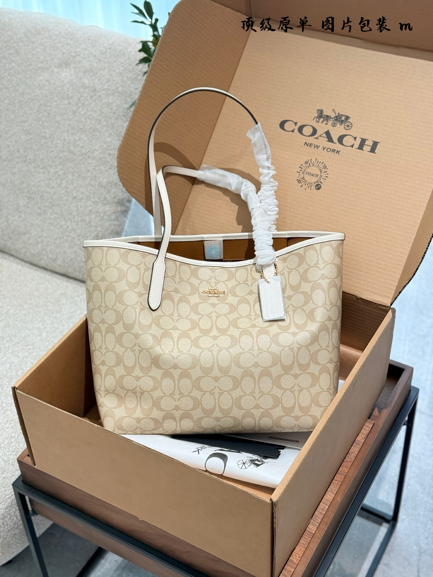 Coach City Tote In Signature Canvas