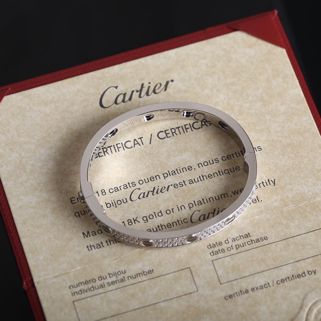 Cartier LOVE Wide Pavé Bangle – Black Ceramic Edition