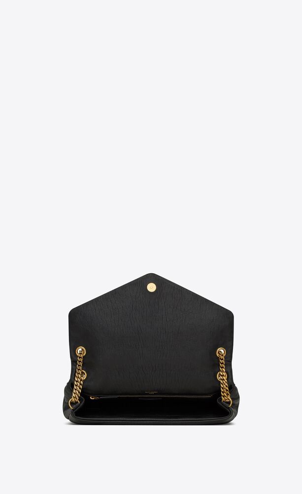 YSL-Calypso large in grained lambskin-BLack