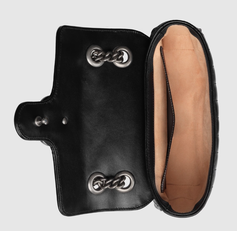 GG MARMONT MINI SHOULDER BAG-Black Silver-446744