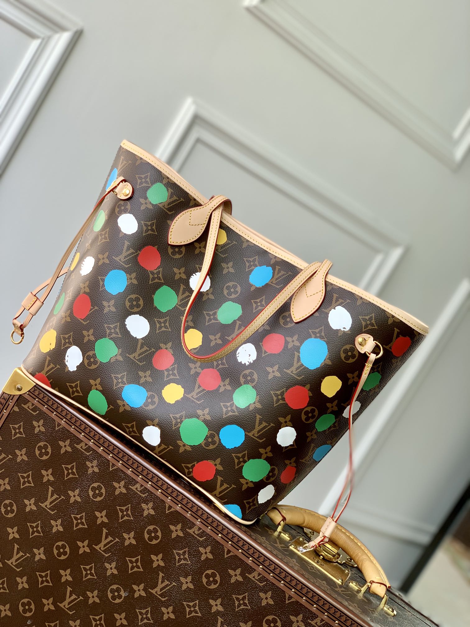 Louis Vuitton M46381 LV x YK Neverfull MM