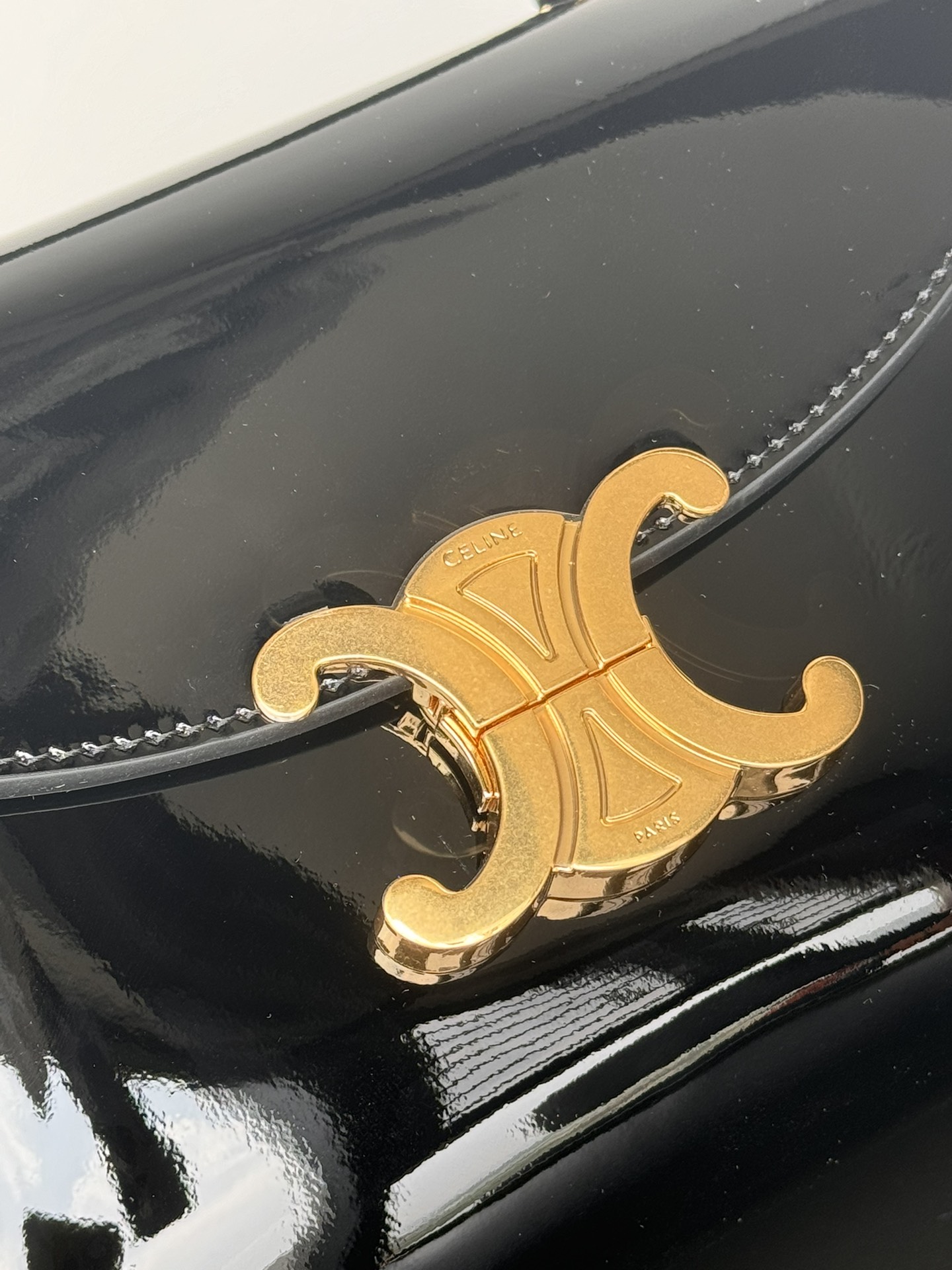 Celine-TEEN NINO patent cow leather handbag