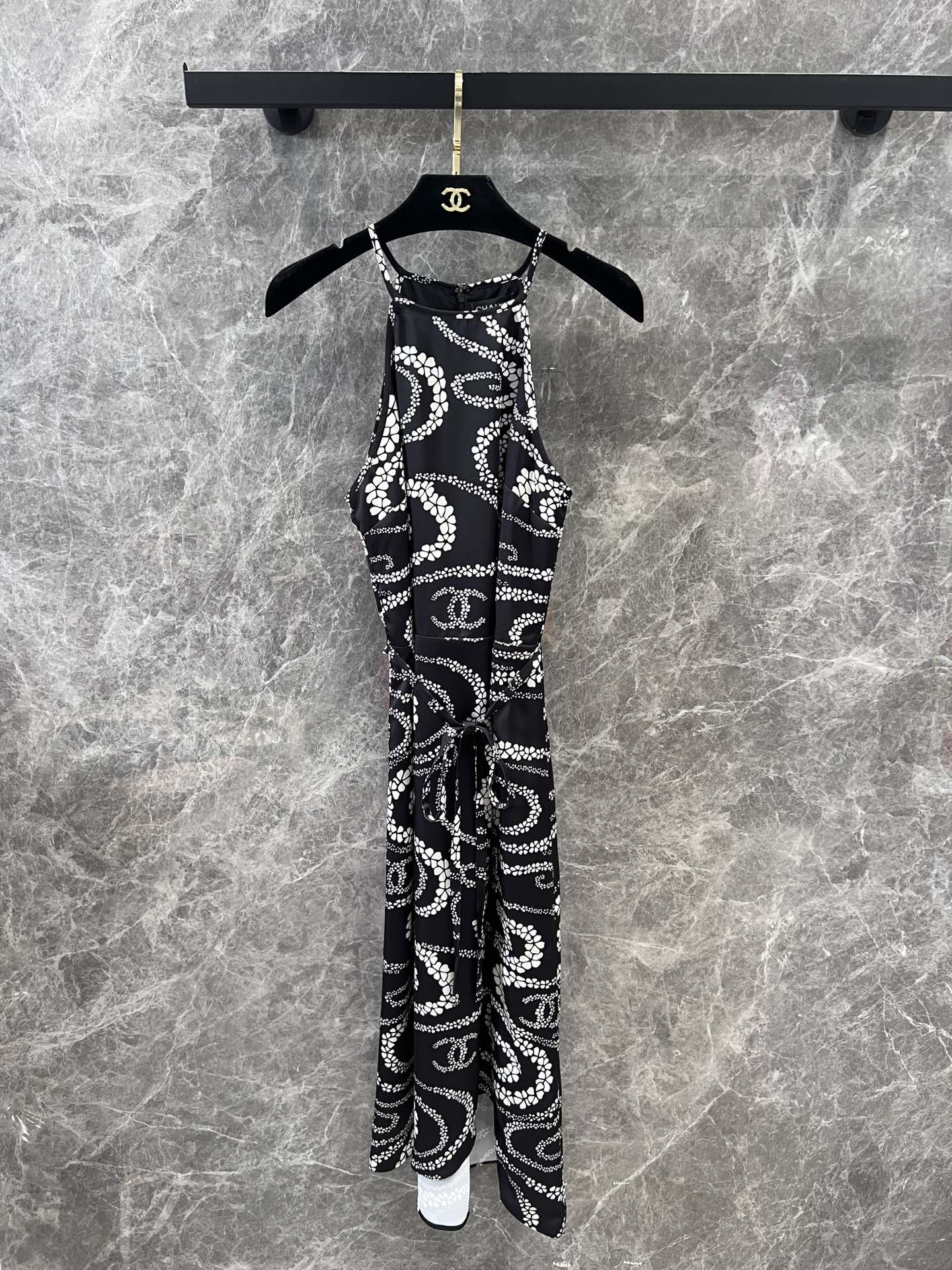 Chanel 25SS Spring/Summer Floral Print Sleeveless Dress