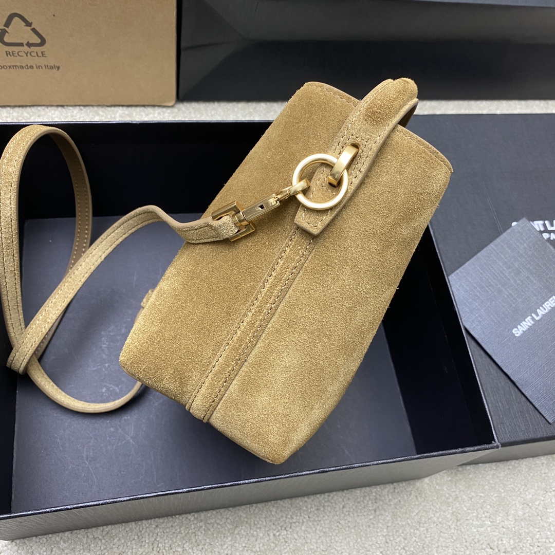 SAINT LAURENT ROSE Hobo in Blush Rose