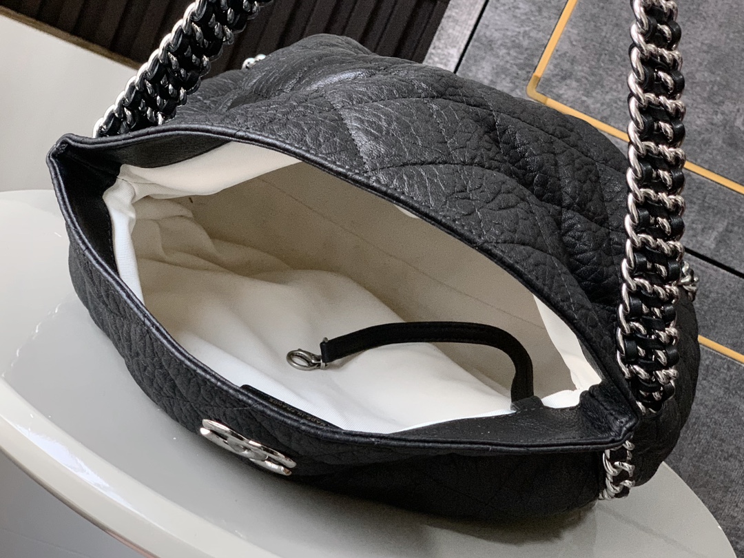 CHANEL Black & Silver Multi-Chain oho Bag