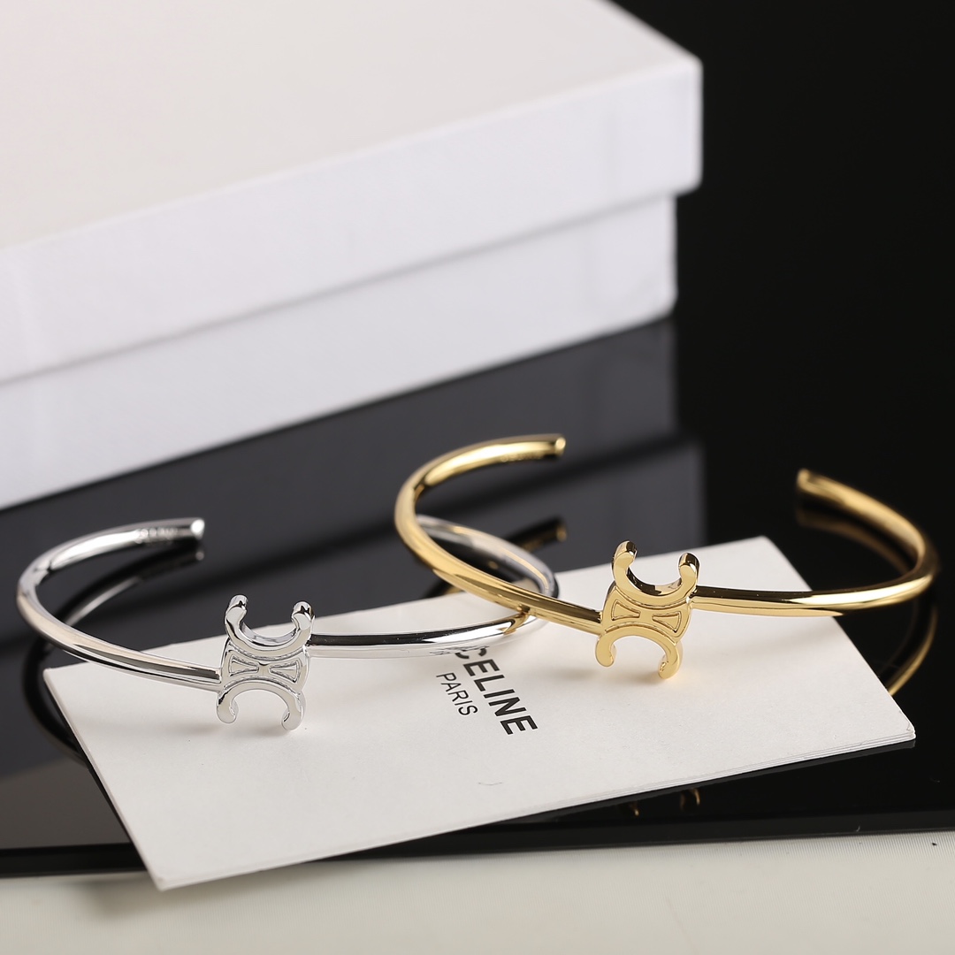 C*eline Arc de Triomphe open bracelet