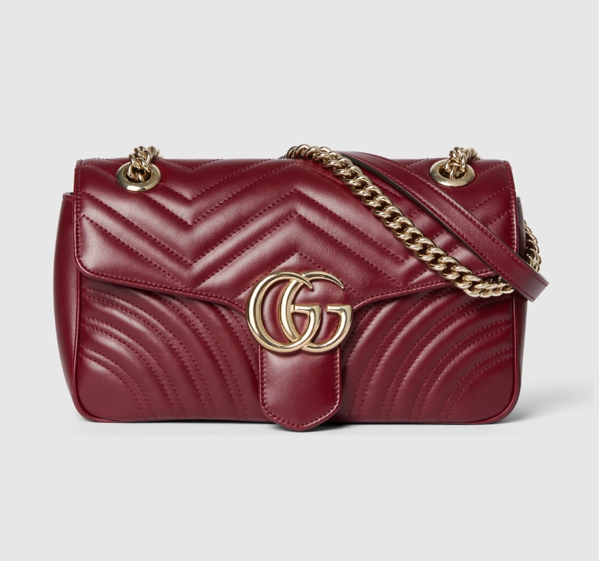 GG MARMONT SMALL SHOULDER BAG-Red-443497