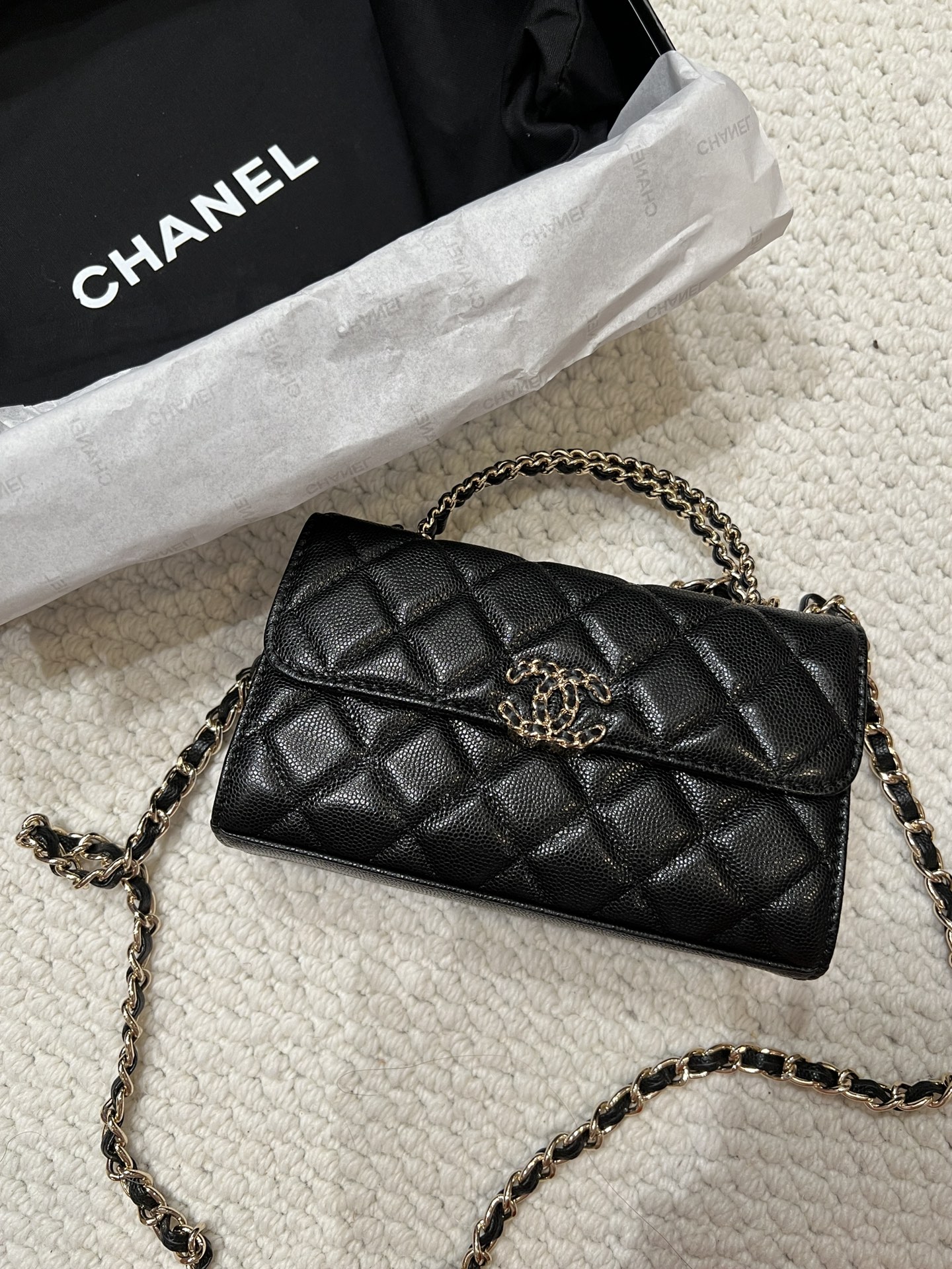 Chanel-kelly hardware cowhide