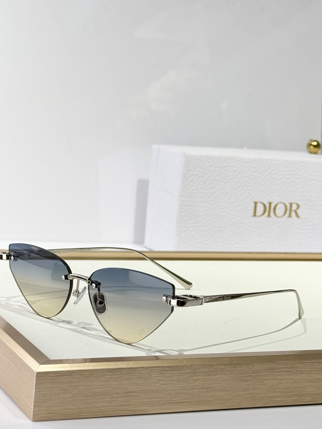 DIOR CDior B5U Cat-Eye Metal Sunglasses