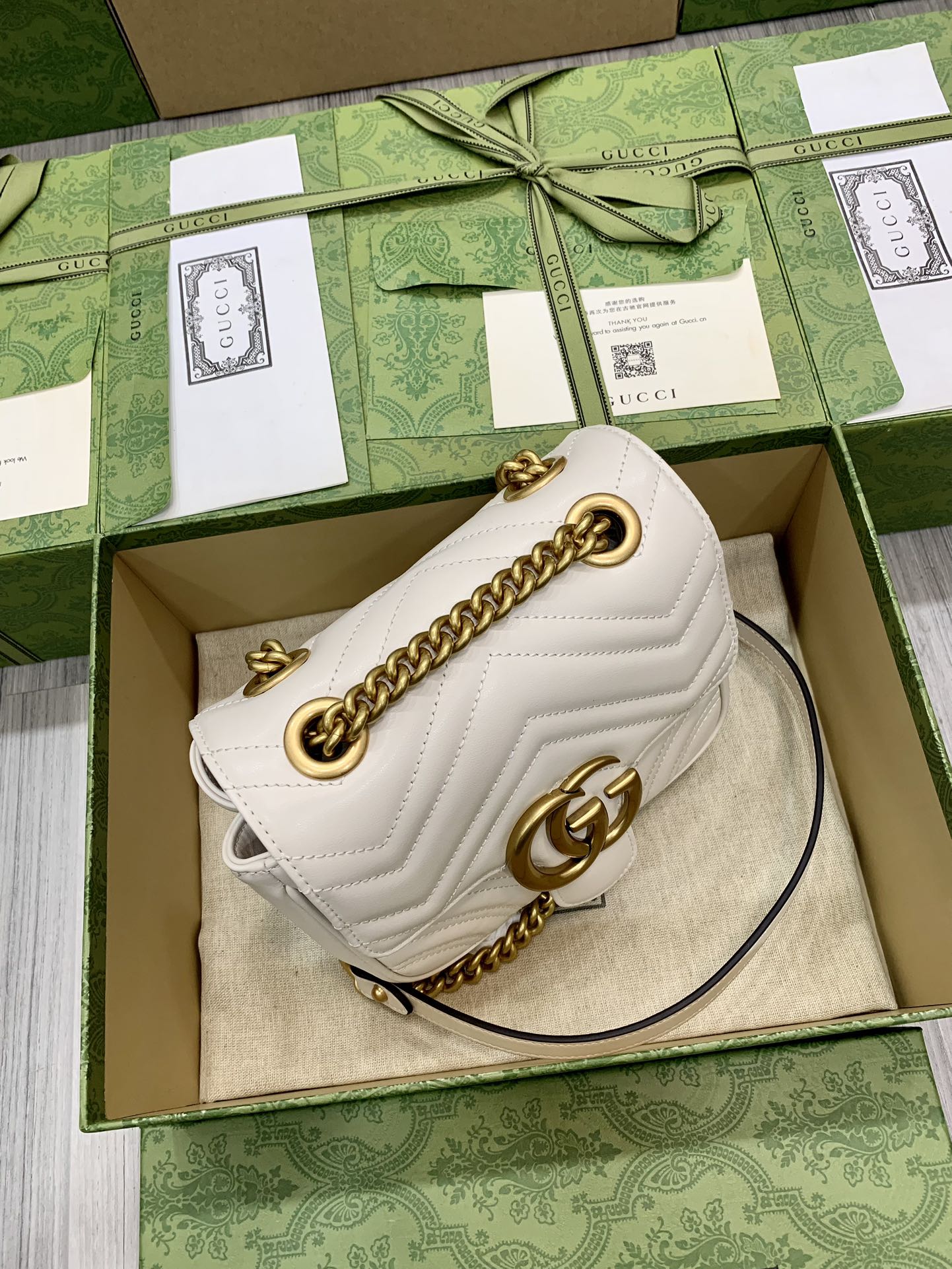 Gucci New White Mini Bag