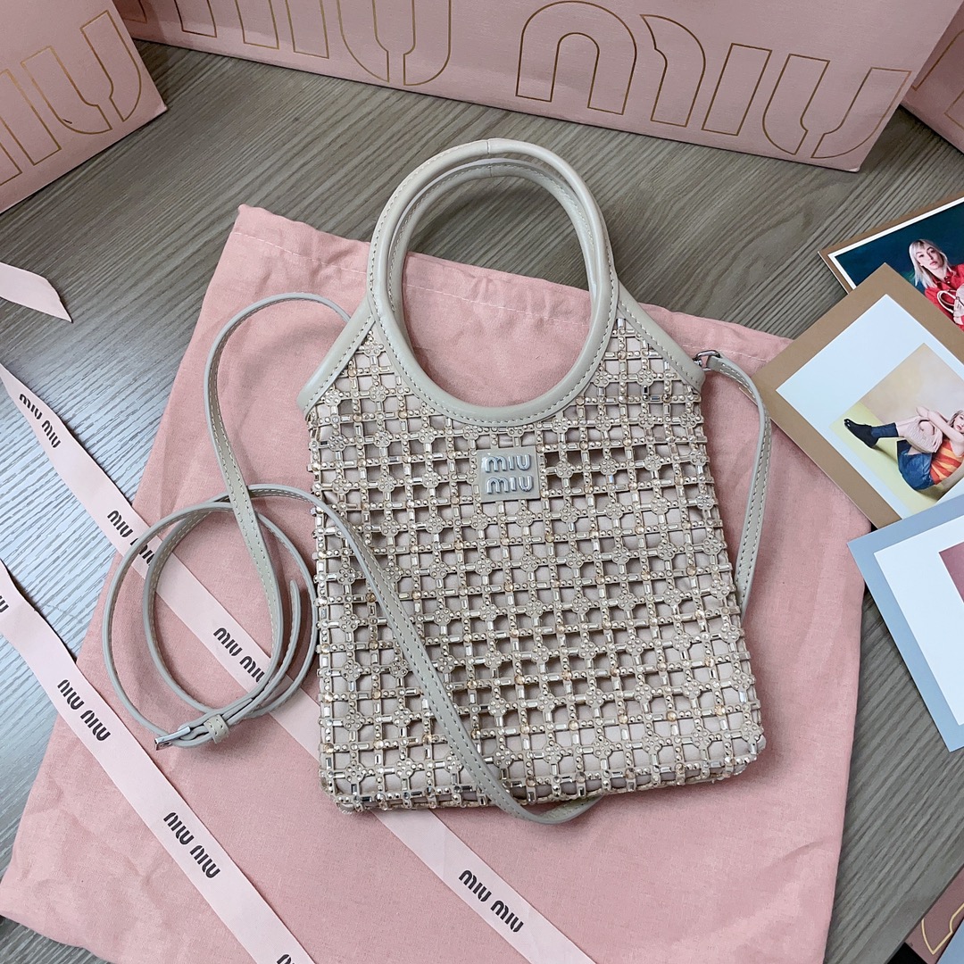 Miu Miu Diamond Crystal-Embellished Tote
