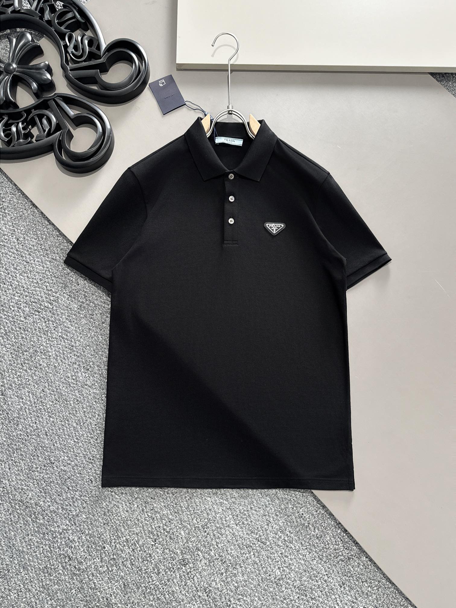 PRADA 25SS New Season Piqué Cotton Polo Shirt