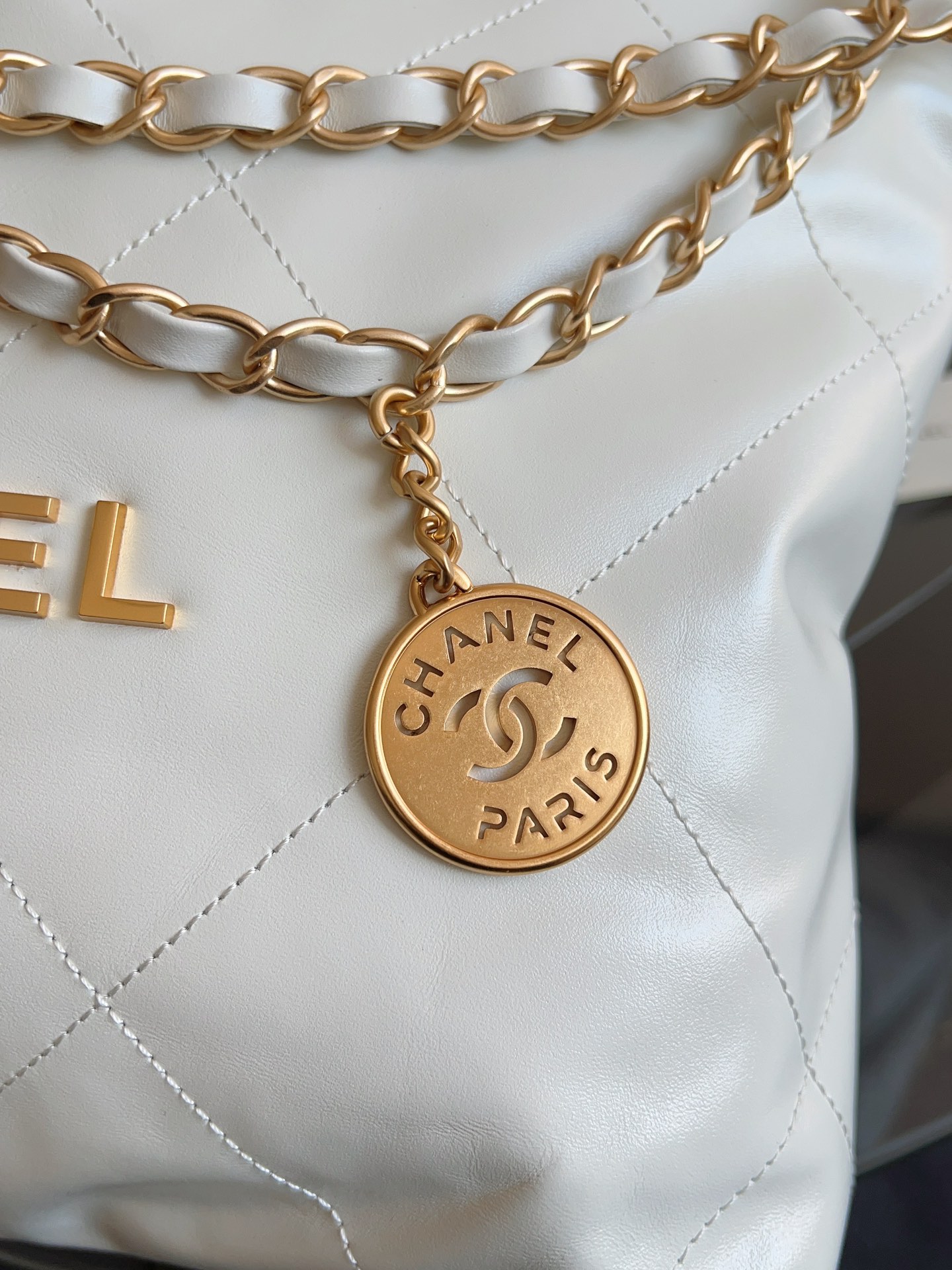 Chanel 22 Bag -White