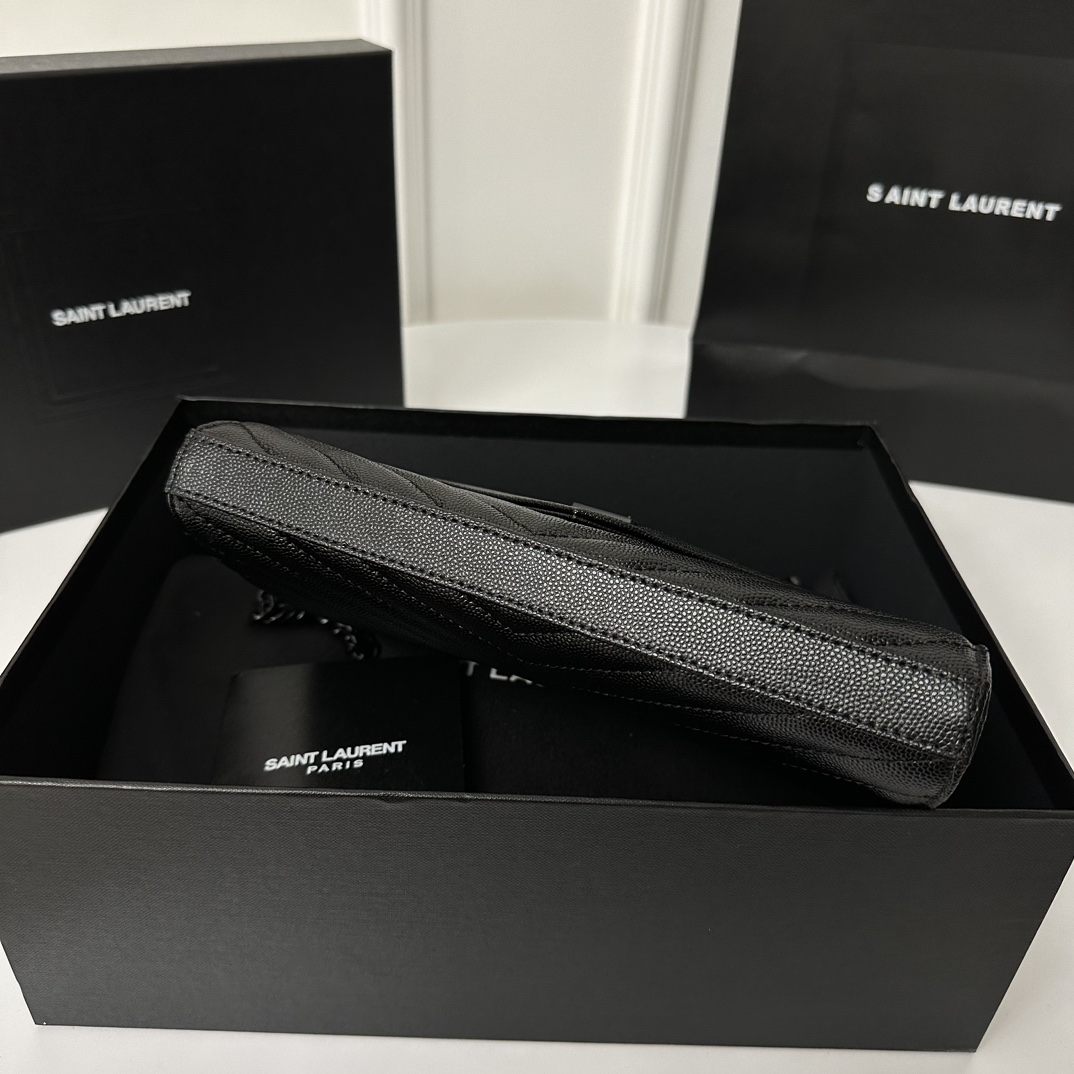 Cassandre Chain matelassé textured-leather wallet