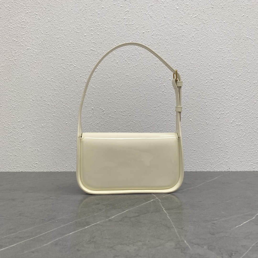Celine-TERENCE patent cowhide leather shoulder bag