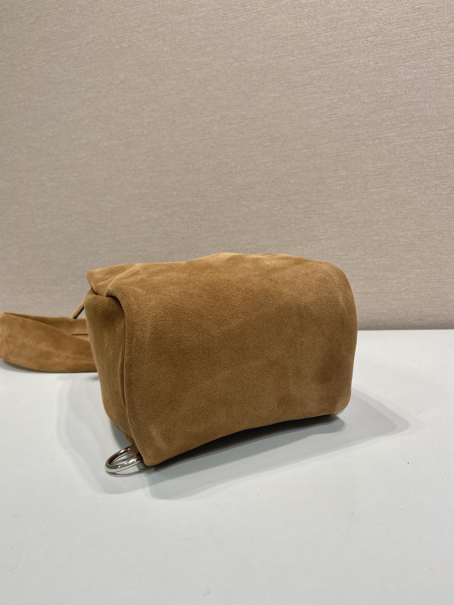 PRADA Distressed Leather Crossbody Bag