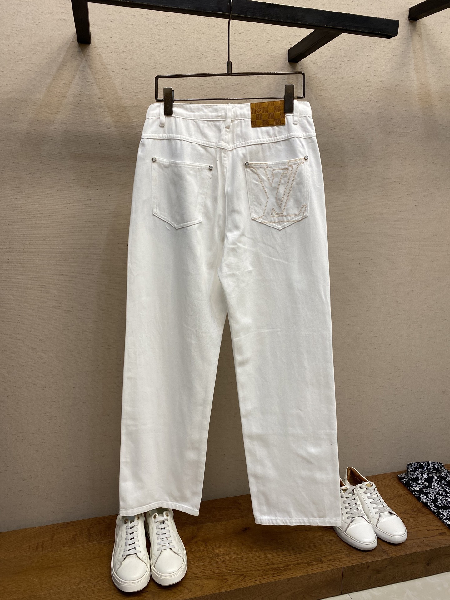 LV Embroidered Skate Jeans