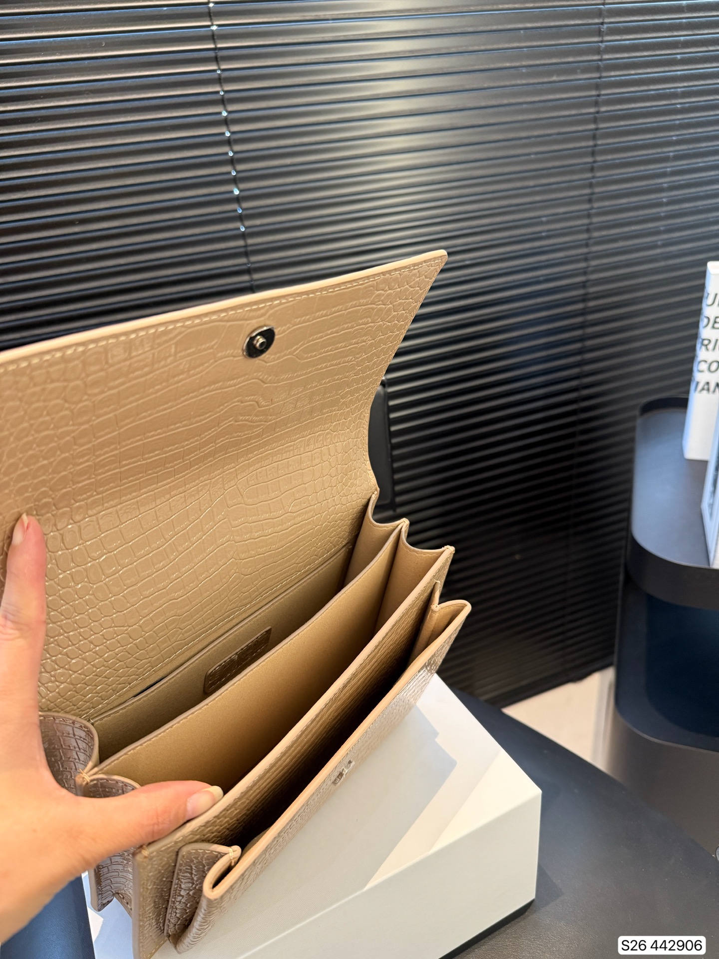 SAINT LAURENT Croc Medium Sunset Bag