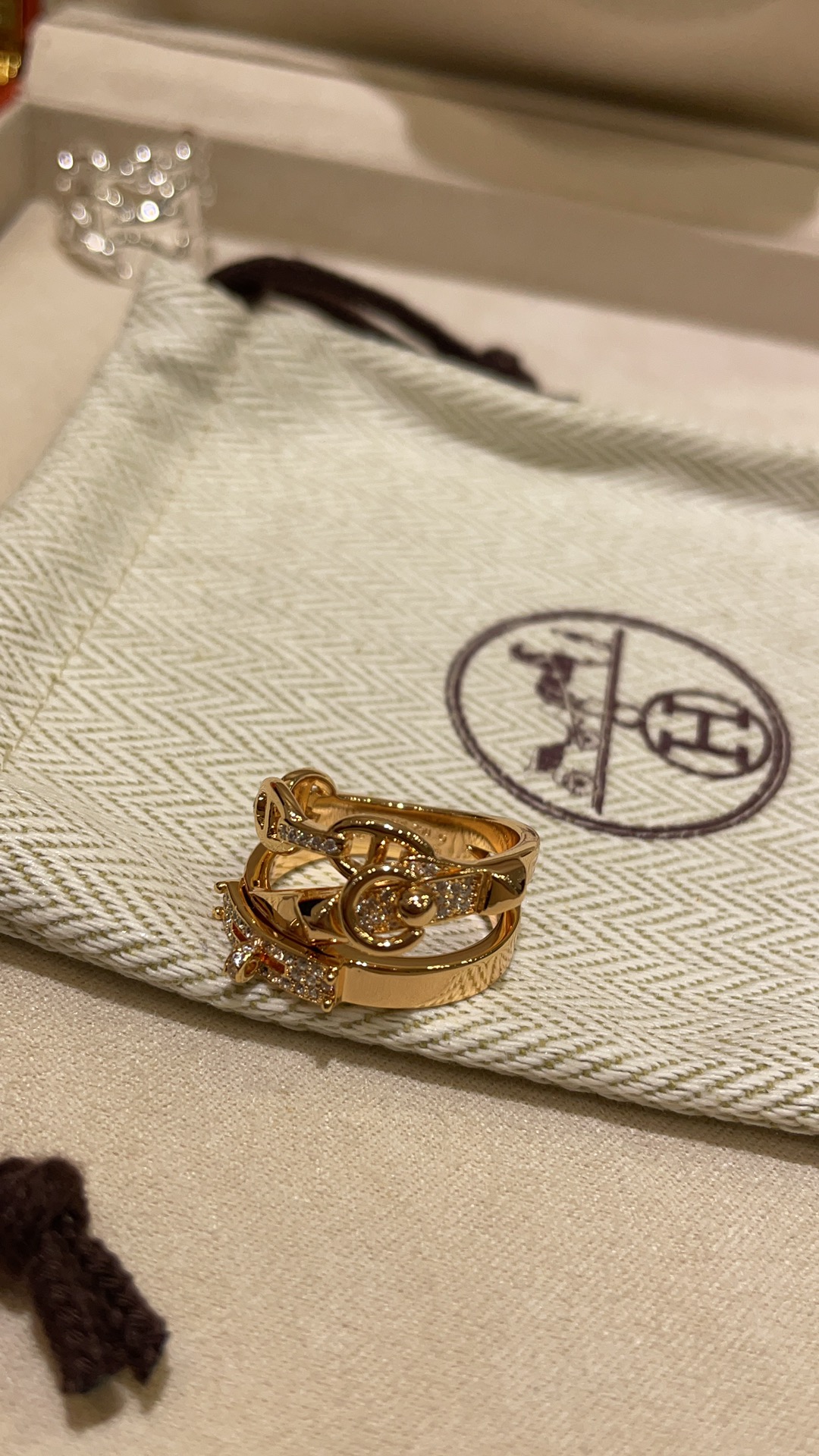 Hermès Rose Gold 3-in-1 Ring