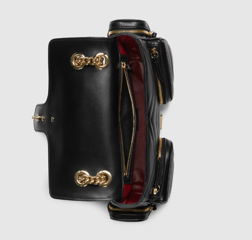 GG MARMONT SMALL MULTI-POCKET BAG-Black-795228