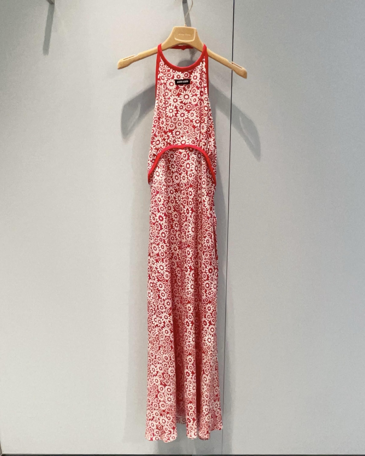 MiuMiu Long floral print crepe de chine dress