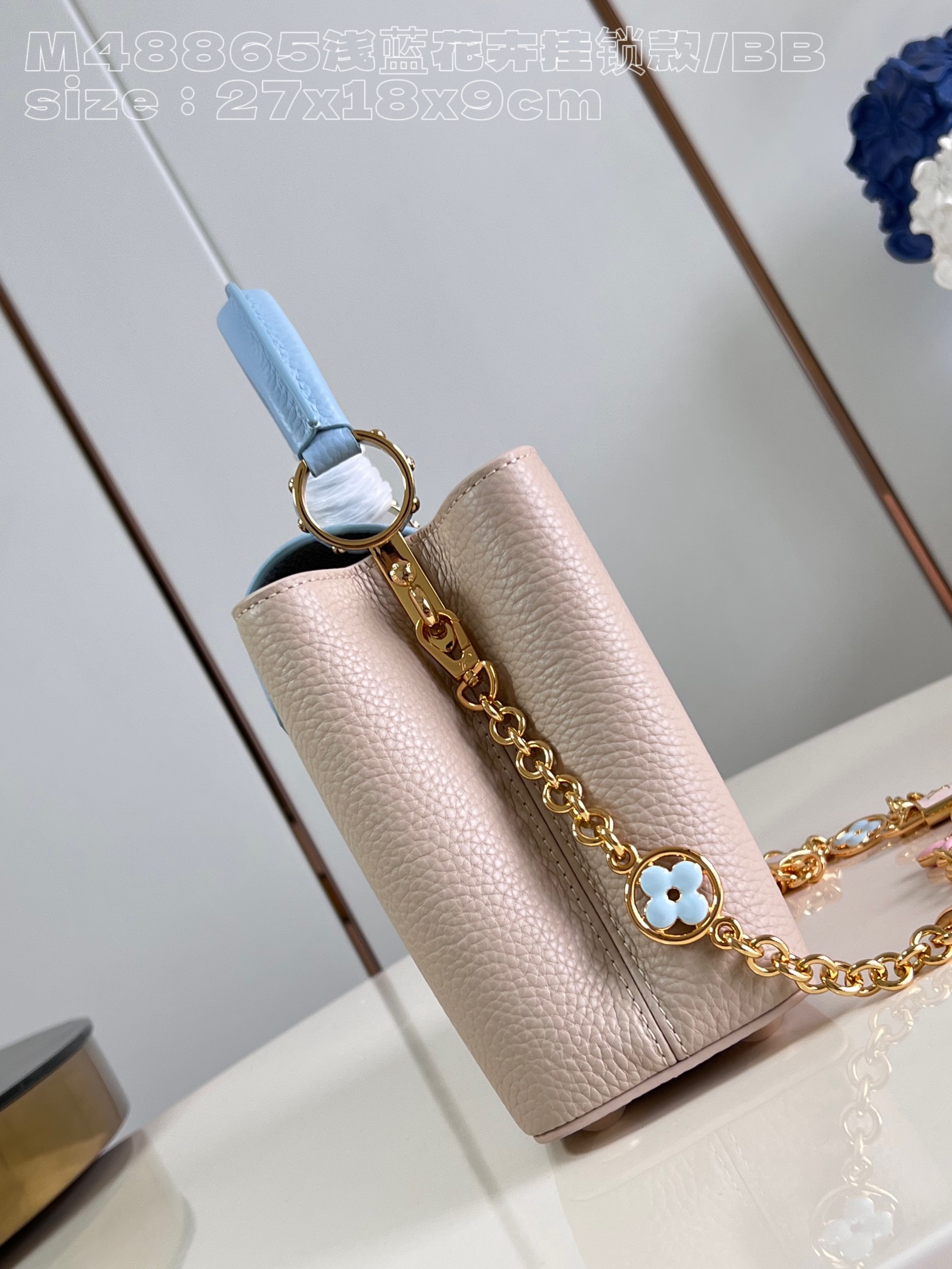 Capucines handbag-light blue