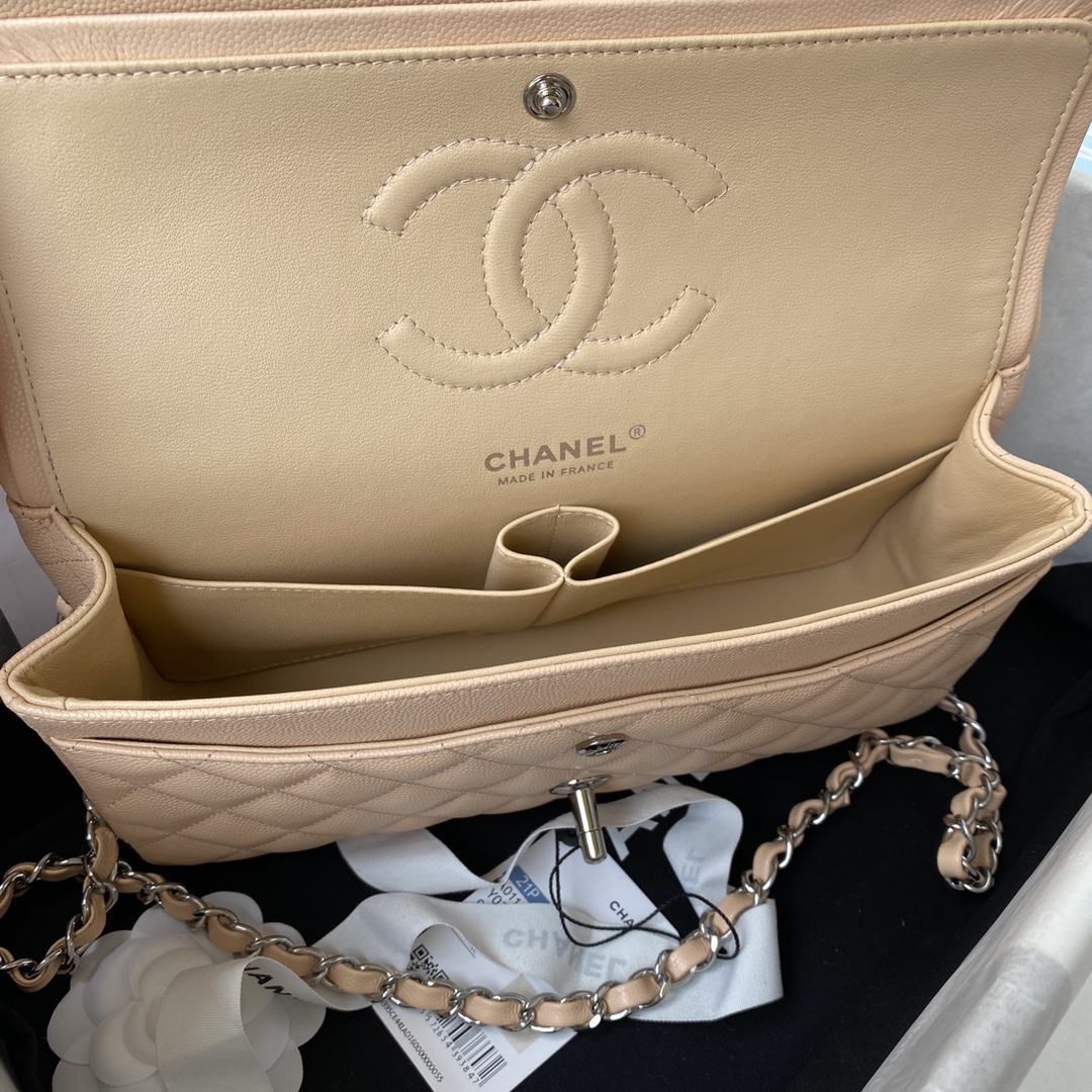 Chanel Classic Flap Bag-Nude