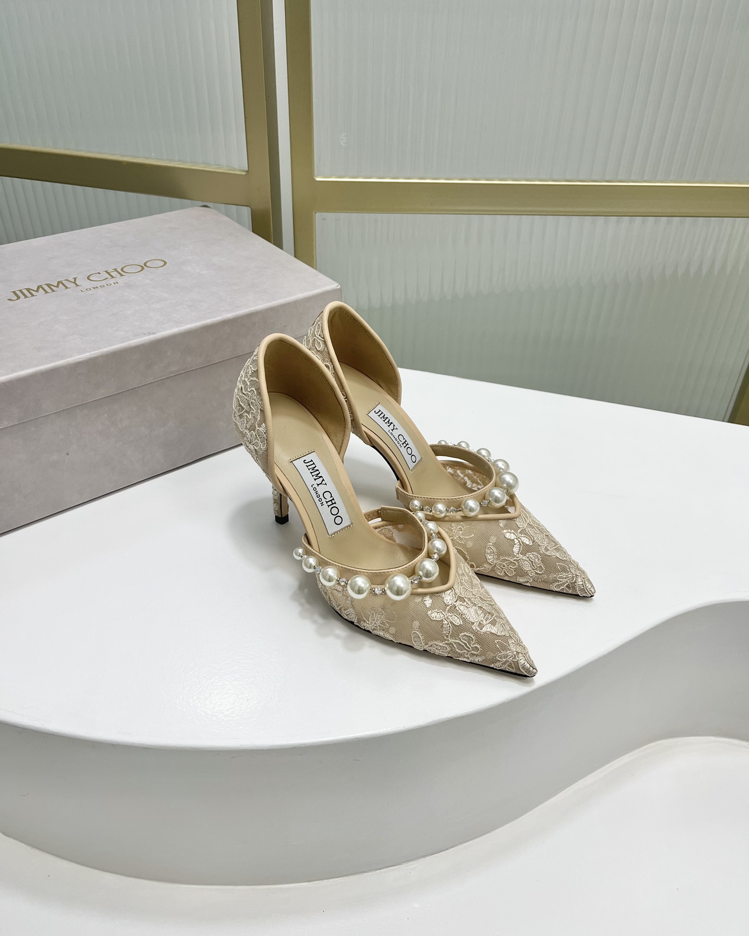Jimmy choo new pointed toe lace shoes