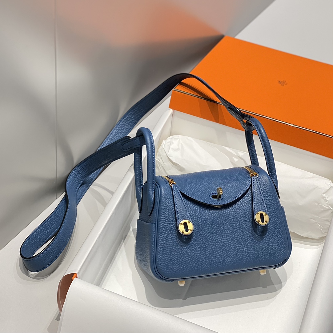 Hermès 𝐌𝐢𝐧𝐢 𝐋𝐢𝐧𝐝𝐲-Agate Blue