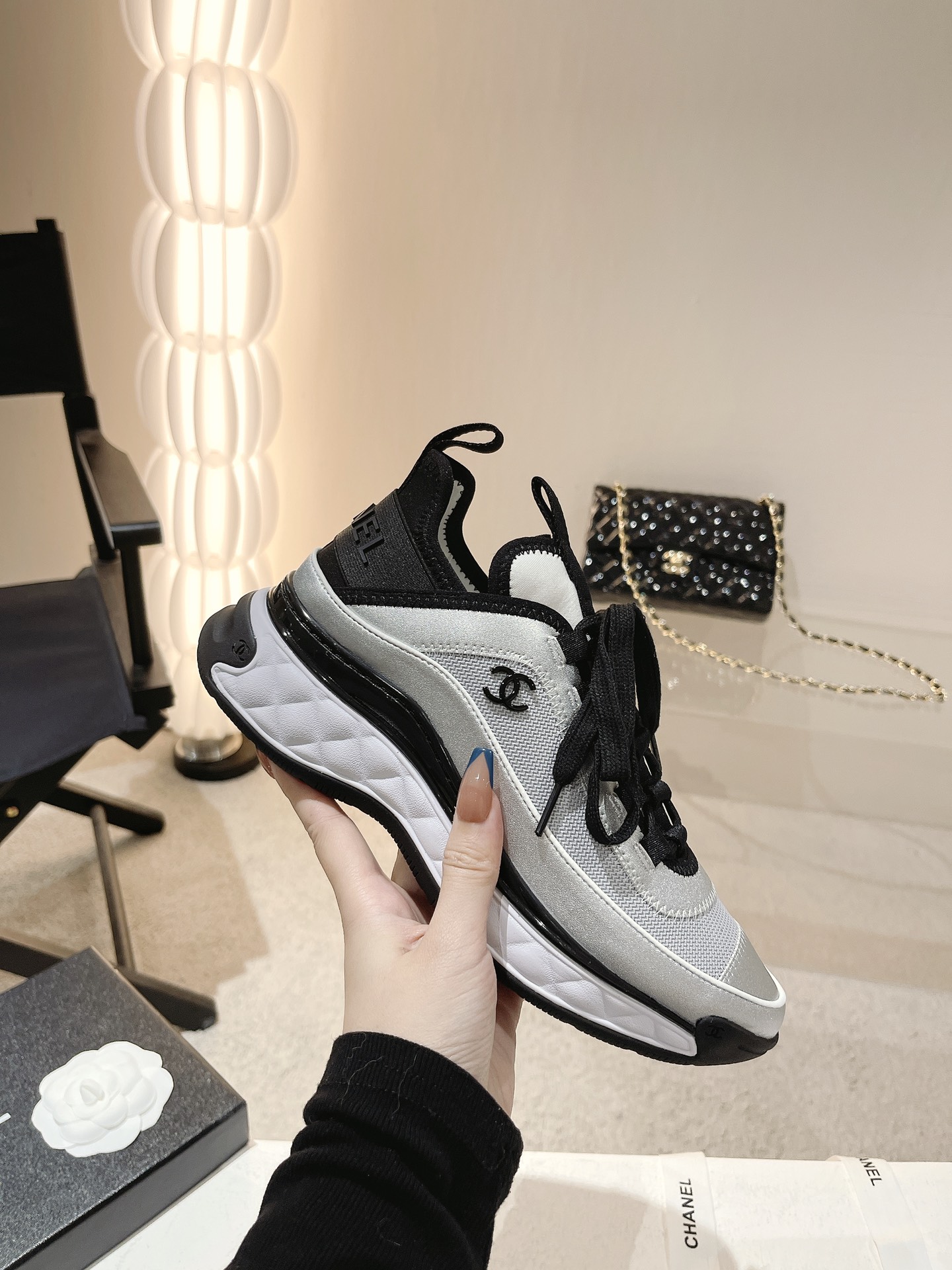 CHANEL Fabric Sneakers