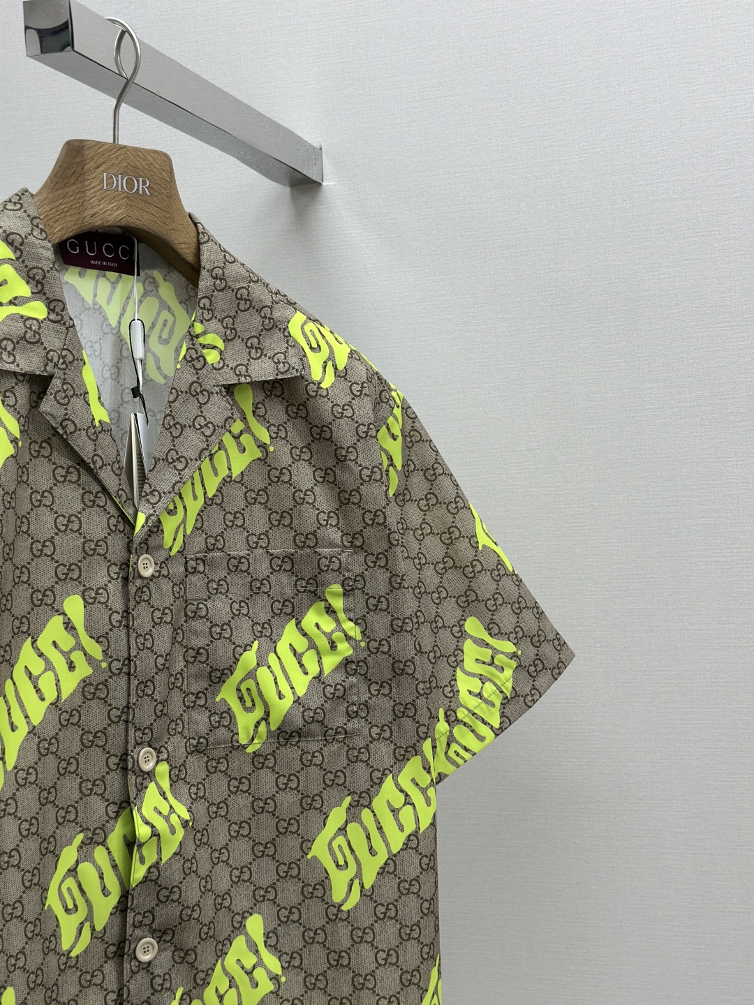 GUCCI Printed cotton poplin bowling shirt