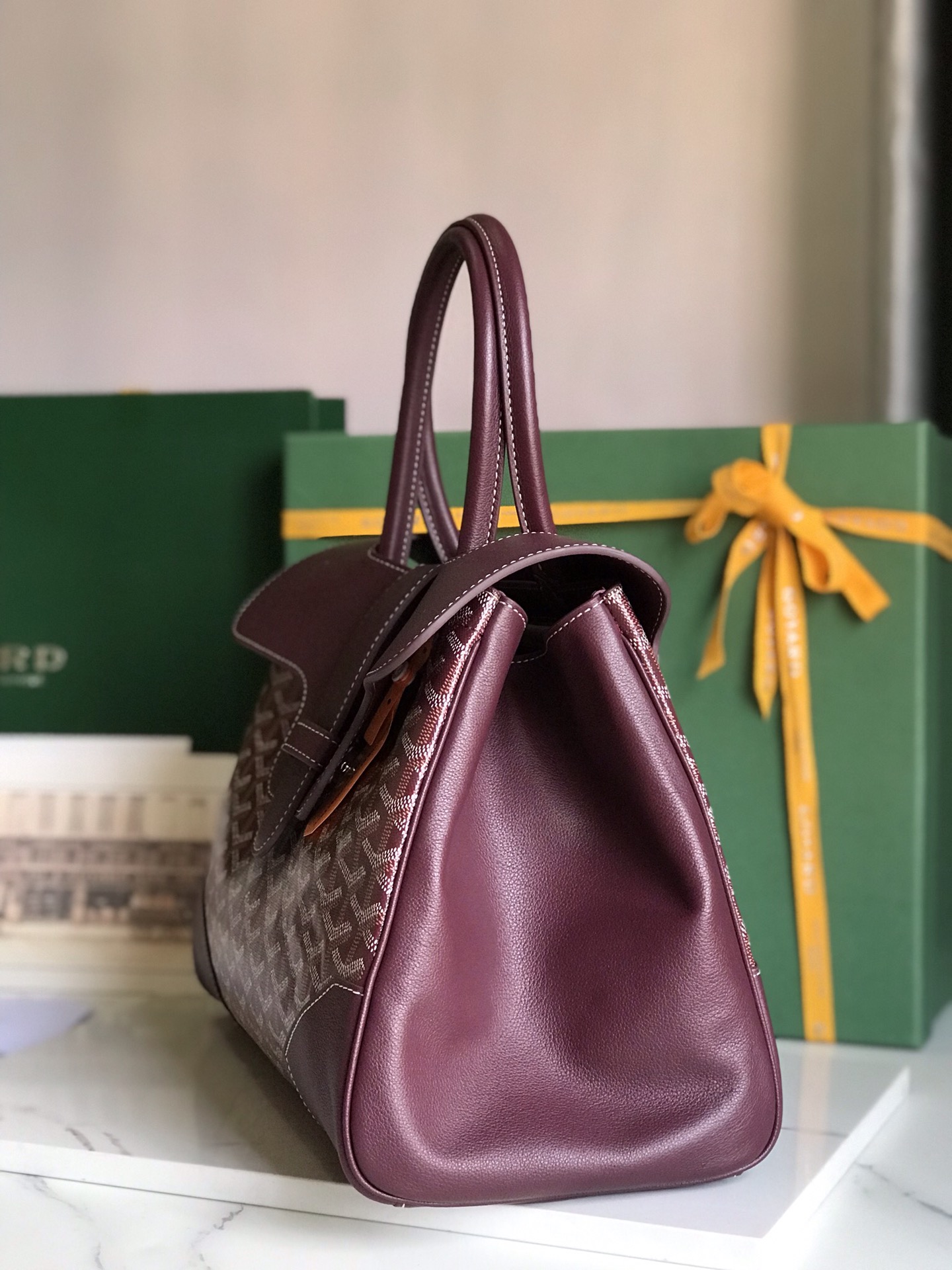 Goyard Saigon Tote-Burgundy