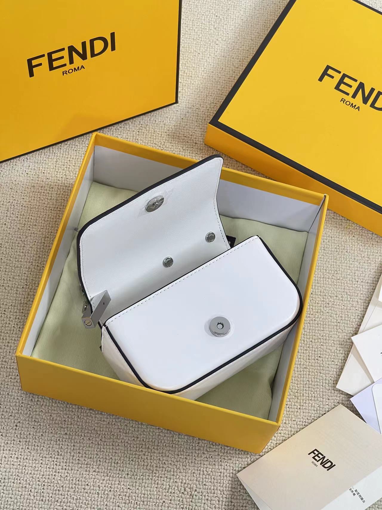 FENDI-First Nano Bag-White