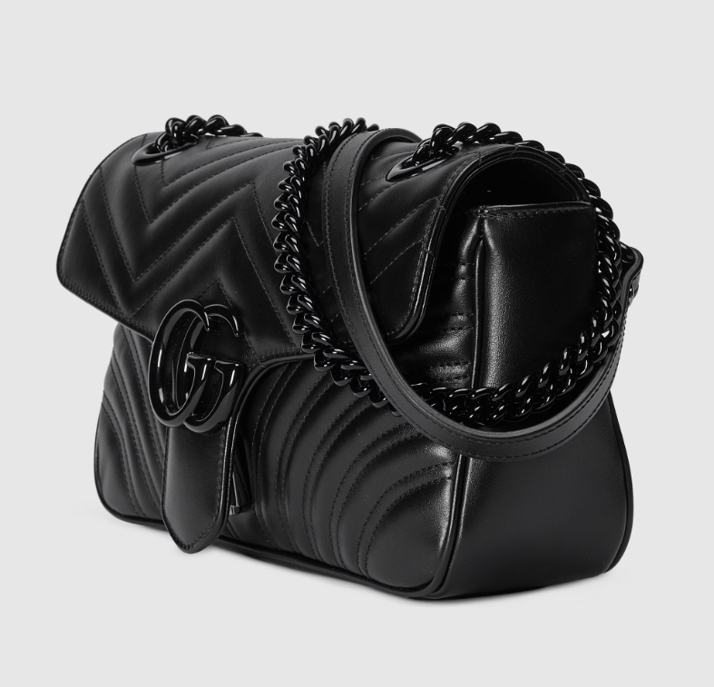 GG MARMONT SMALL SHOULDER BAG-All Black-443497