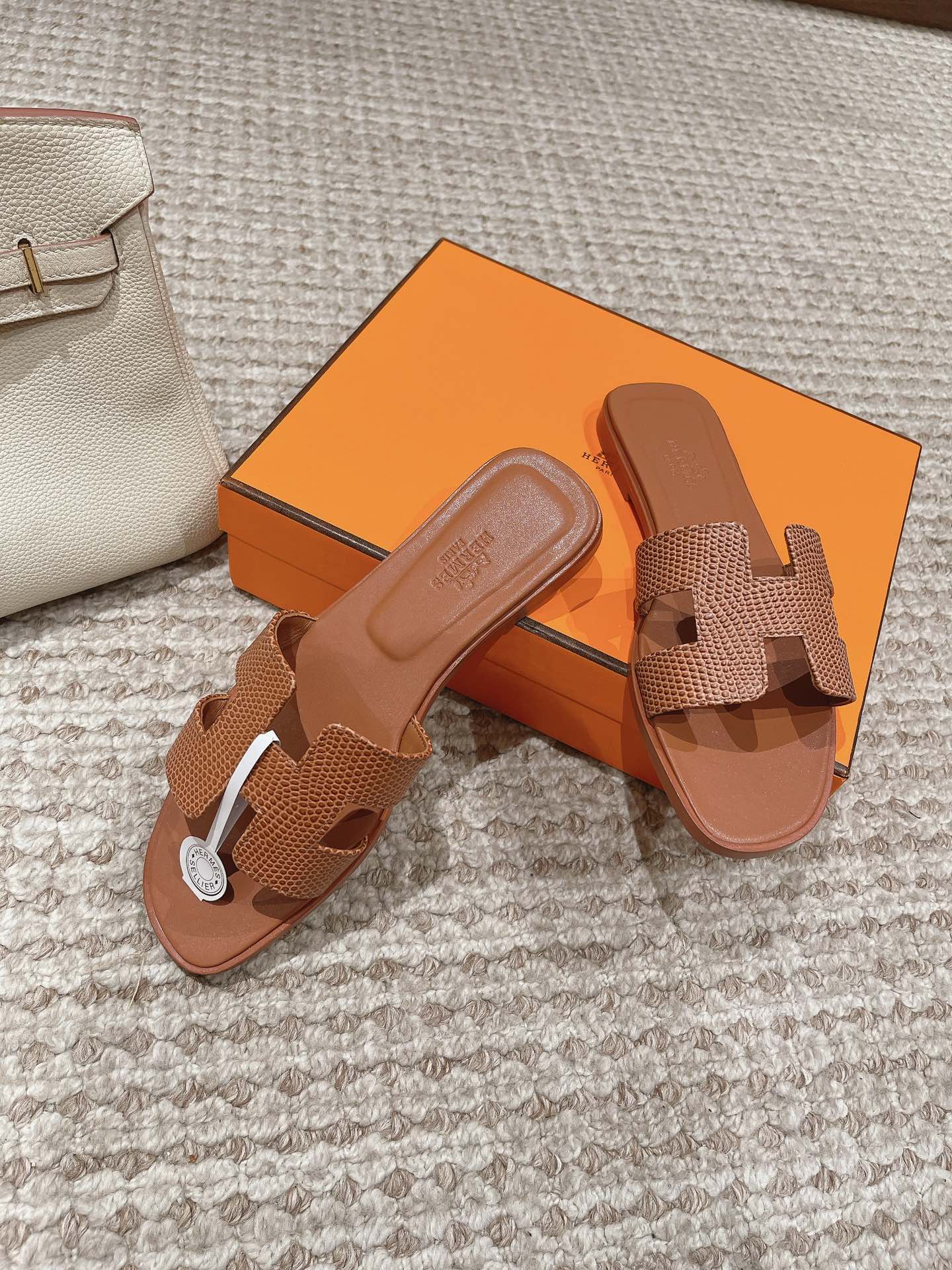 Hermès lizard pattern -Brown